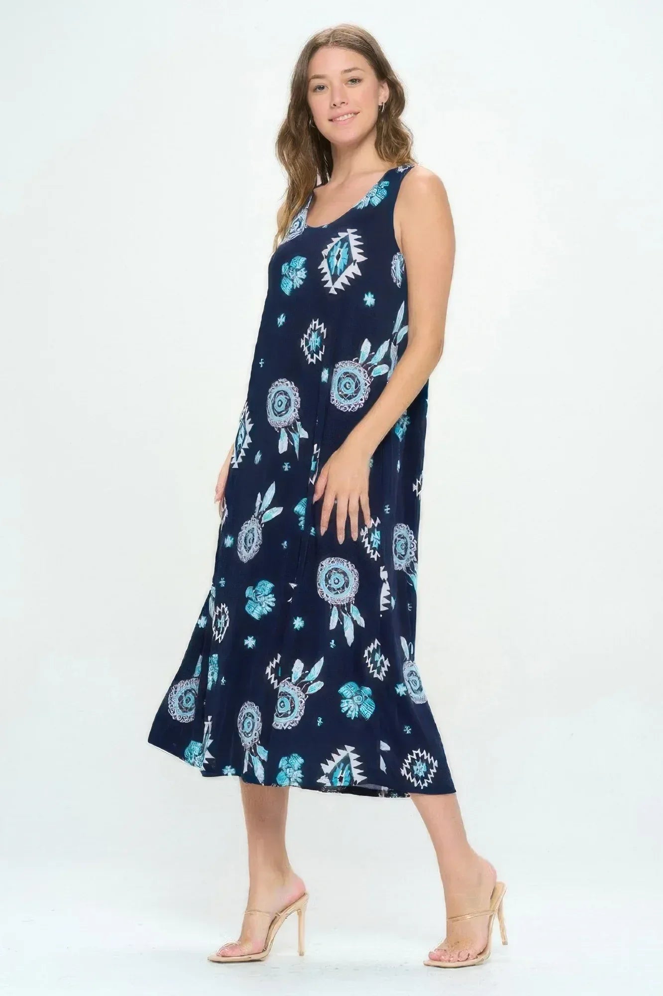 Sleeveless And Soft Round-neckline Long Dress | Mixtshop LLC