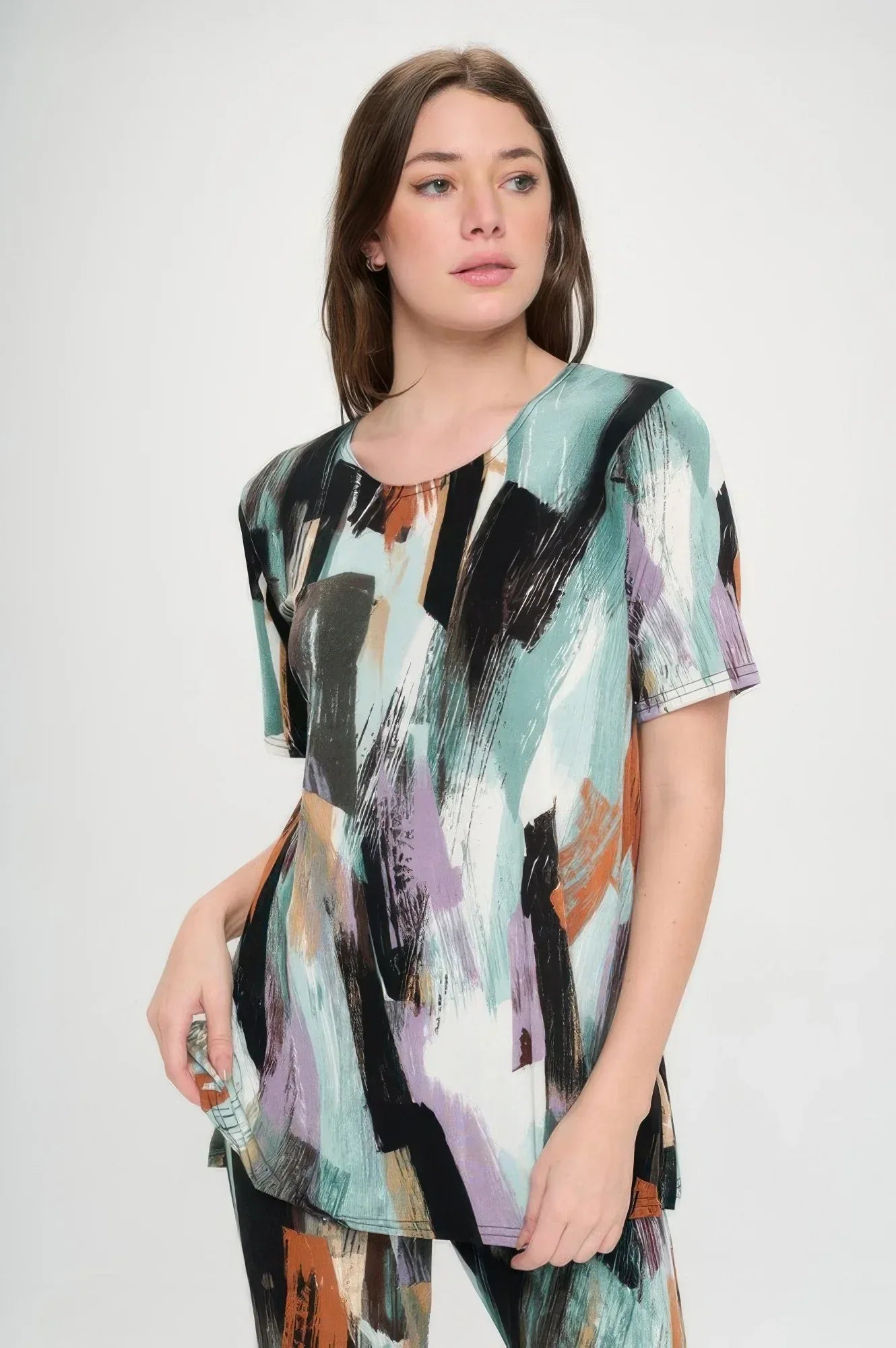 Short Sleeve Top Capri Pants Set Secondary image