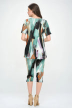 Short Sleeve Top Capri Pants Set | Mixtshop LLC