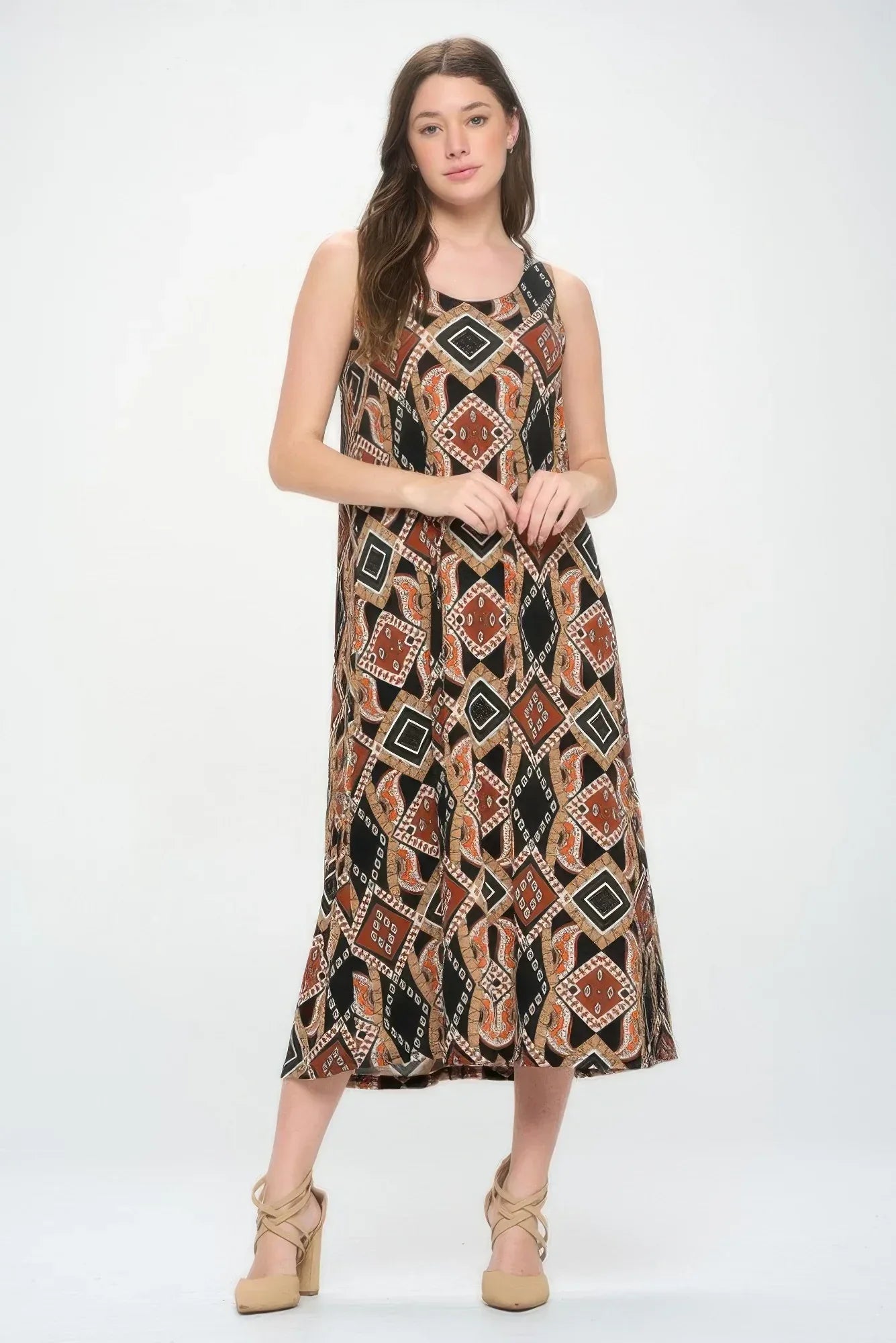 Bns Print Tank Long Dress | Mixtshop LLC Main image