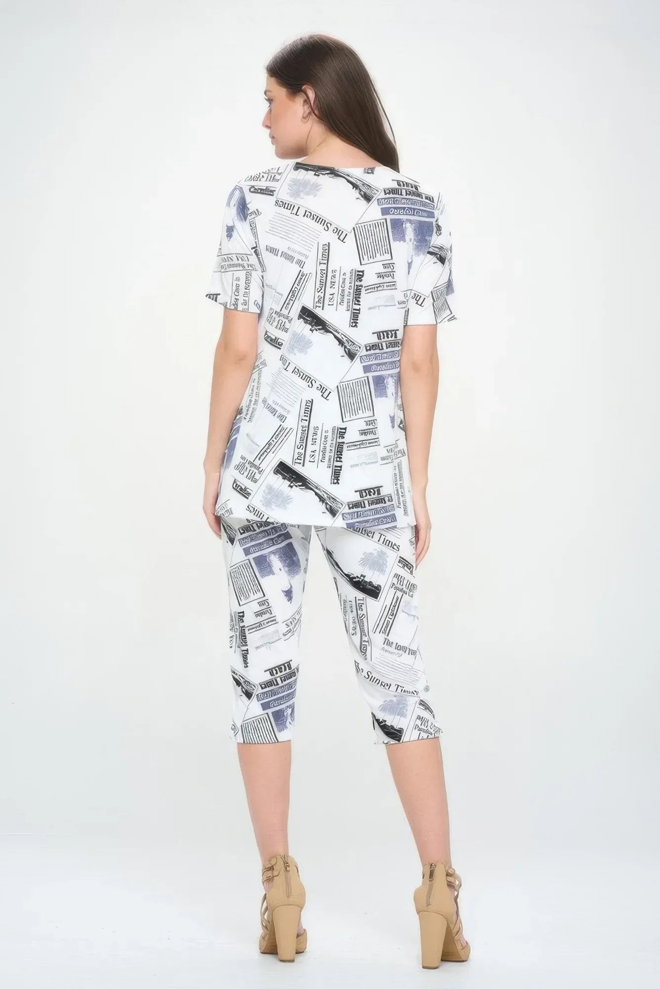 Short Sleeve Top Capri Pants Set | Mixtshop LLC