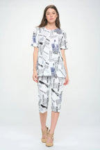 Short Sleeve Top Capri Pants Set | Mixtshop LLC