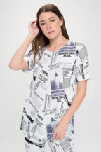 Short Sleeve Top Capri Pants Set | Mixtshop LLC