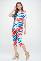 Short Sleeve Top Capri Pants Set | Mixtshop LLC