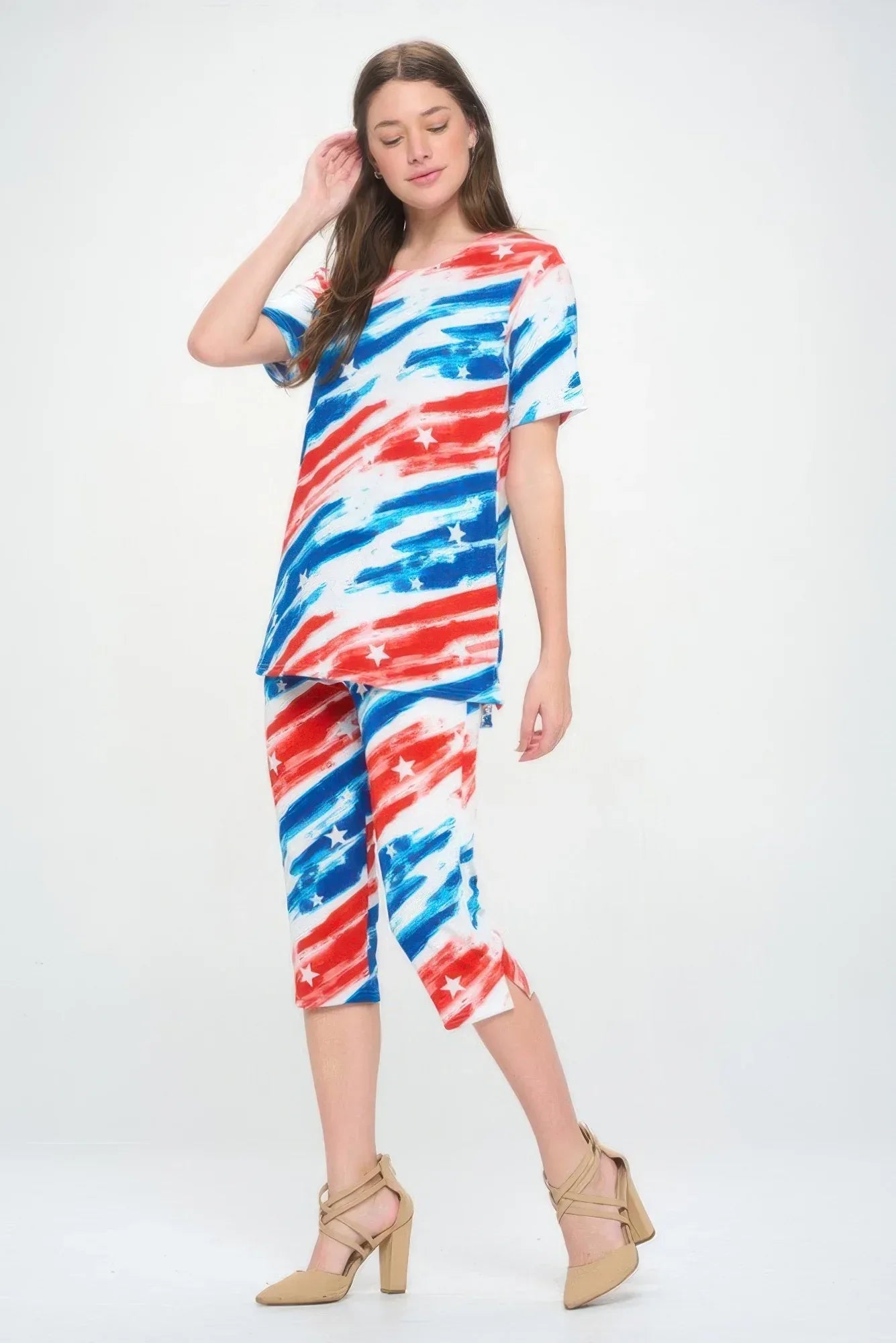 Short Sleeve Top Capri Pants Set | Mixtshop LLC