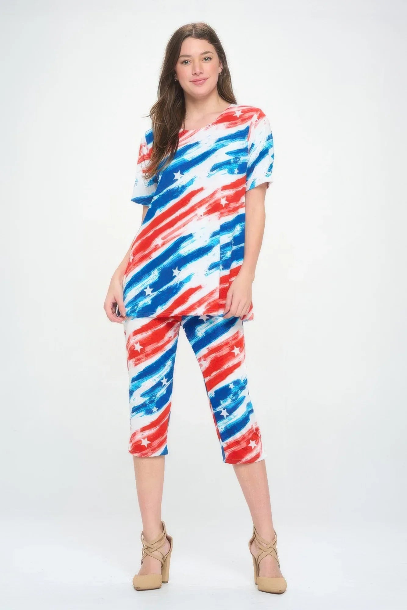 Short Sleeve Top Capri Pants Set | Mixtshop LLC