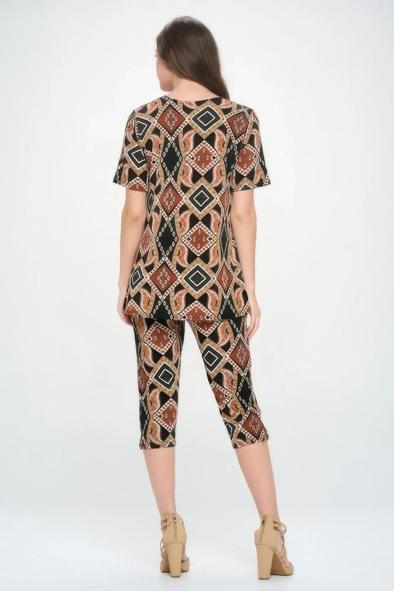 Short Sleeve Top Capri Pants Set | Mixtshop LLC