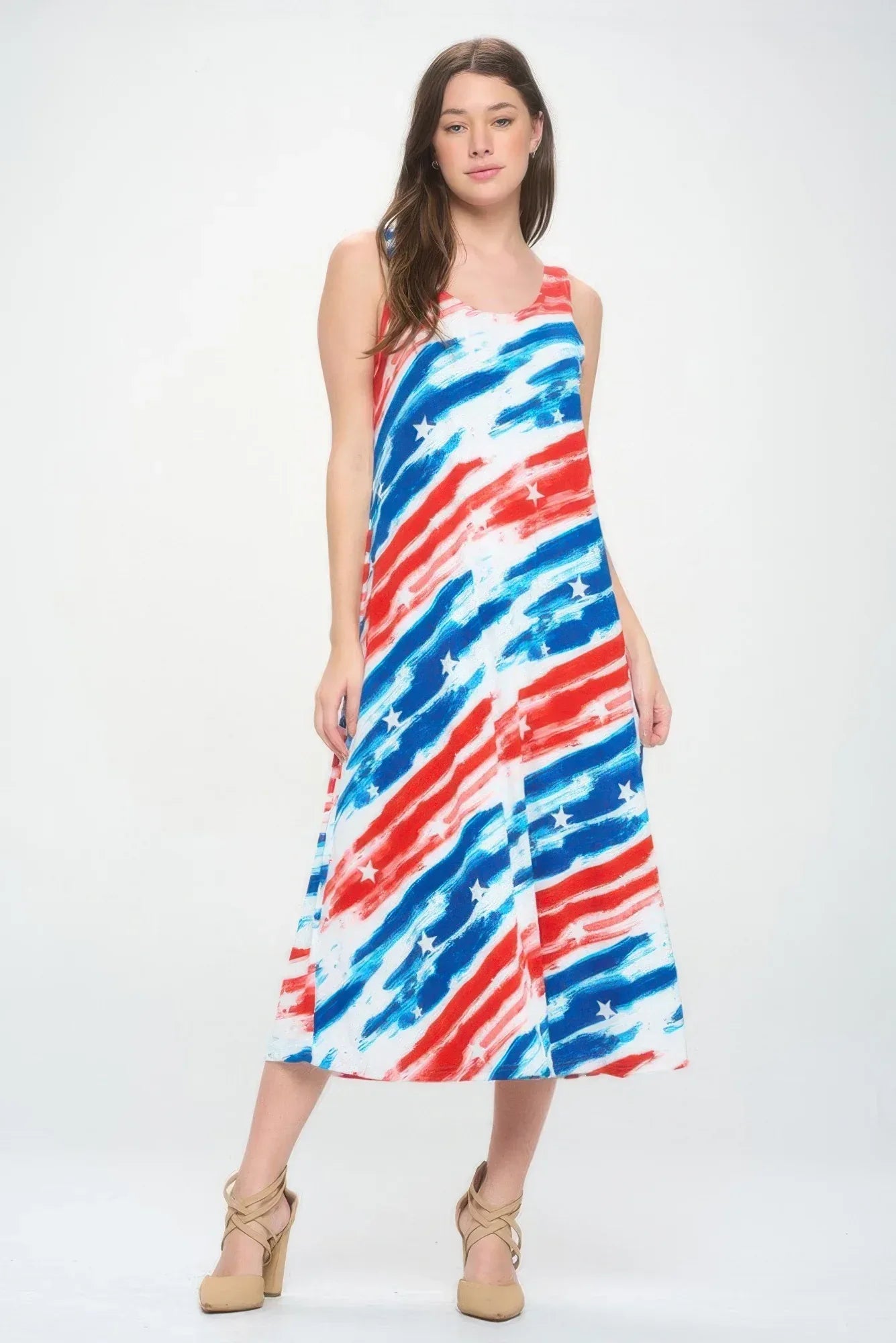 Bns Florida Print Tank Long Dress | Mixtshop LLC Main image