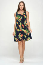 Plus Size Bns Print Missy Tank Dress | Mixtshop LLC