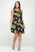 Plus Size Bns Print Missy Tank Dress | Mixtshop LLC