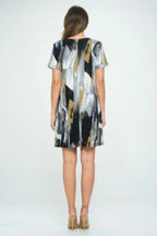 Short Sleeve And Soft Round-neckline Short Dress | Mixtshop LLC