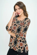 Bns Print Missy Top | Mixtshop LLC