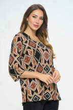 Bns Print Missy Top | Mixtshop LLC
