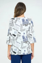 Bns Print Missy Top | Mixtshop LLC
