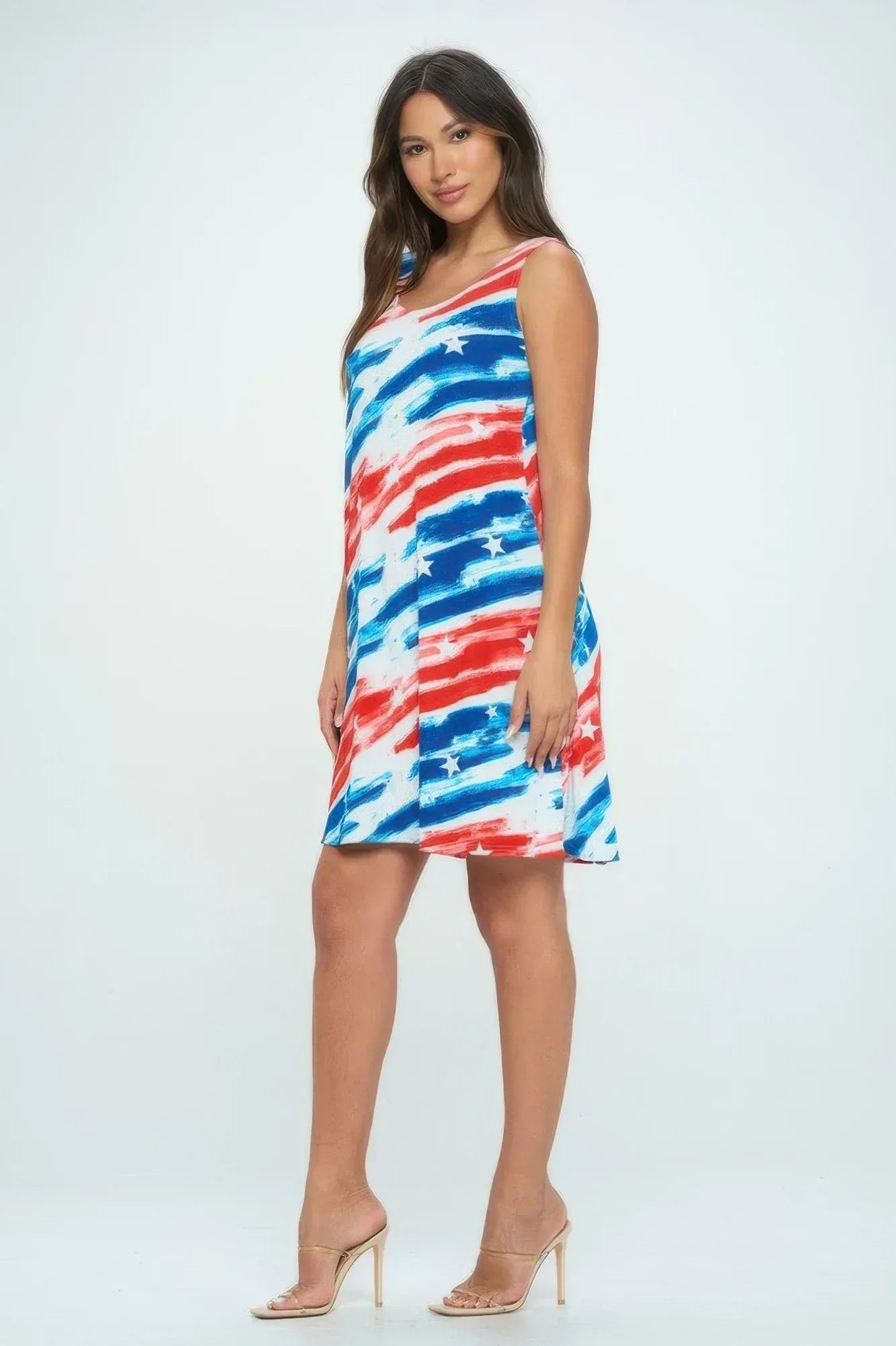 Americana Print Short Tank Dress | Mixtshop LLC