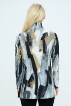 Bns Print Mock Turtle Neck Top | Mixtshop LLC