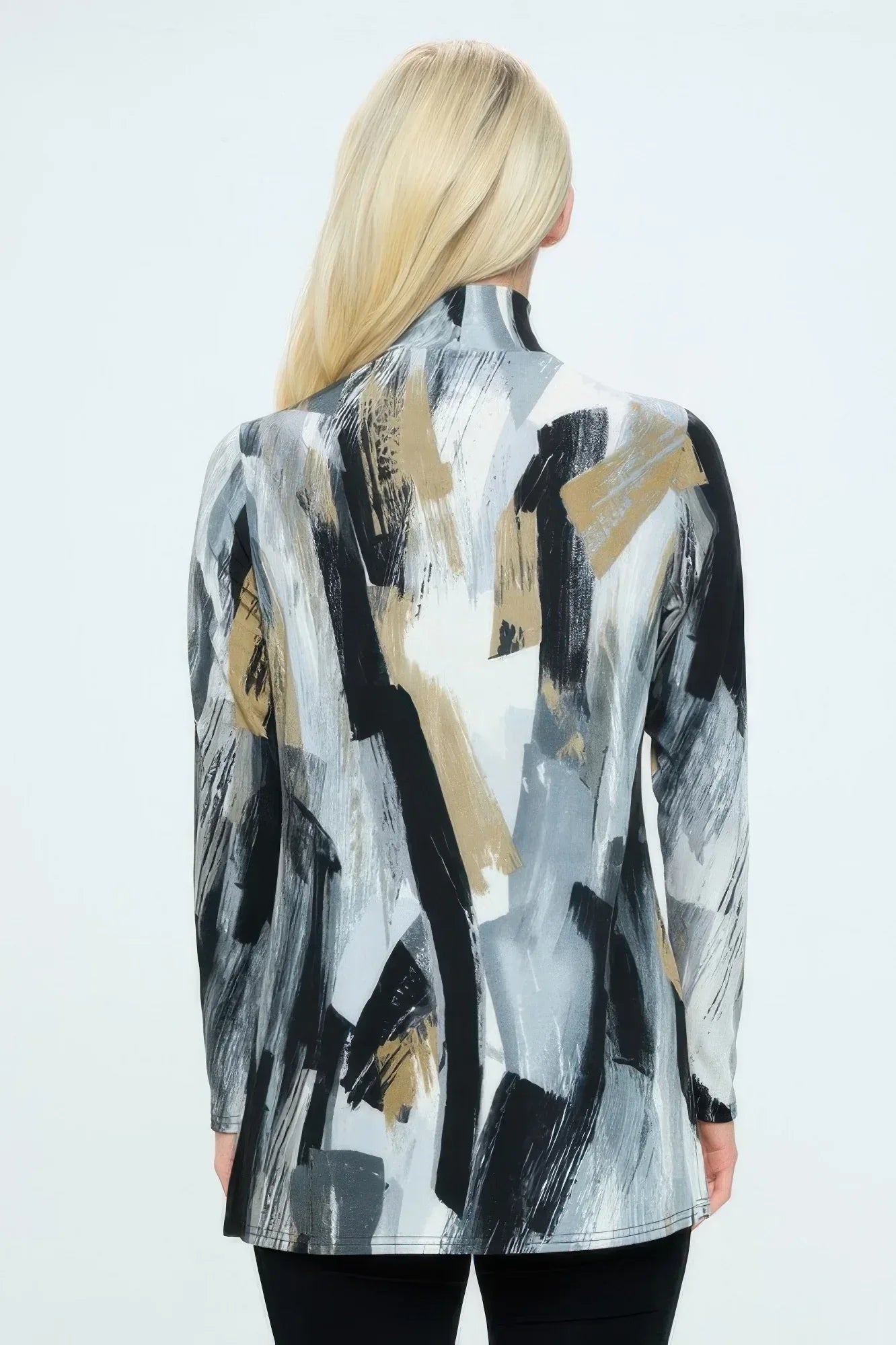 Bns Print Mock Turtle Neck Top | Mixtshop LLC