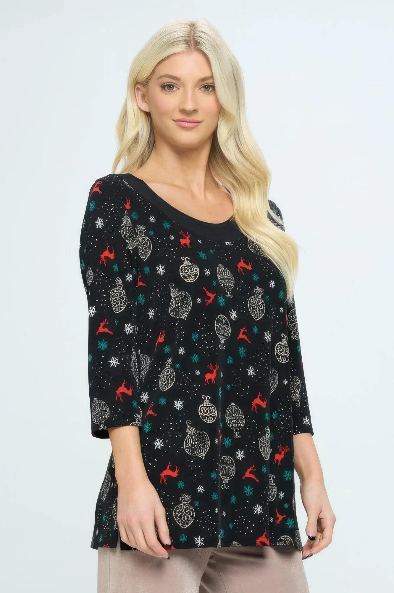 Bns Relaxed Neck Line Contrast Tunic Secondary image