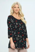 Bns Relaxed Neck Line Contrast Tunic | Mixtshop LLC