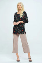Bns Relaxed Neck Line Contrast Tunic | Mixtshop LLC
