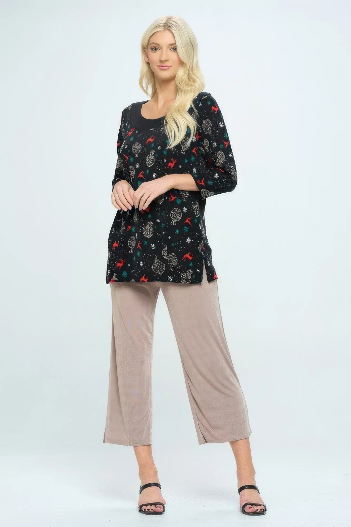 Bns Relaxed Neck Line Contrast Tunic | Mixtshop LLC