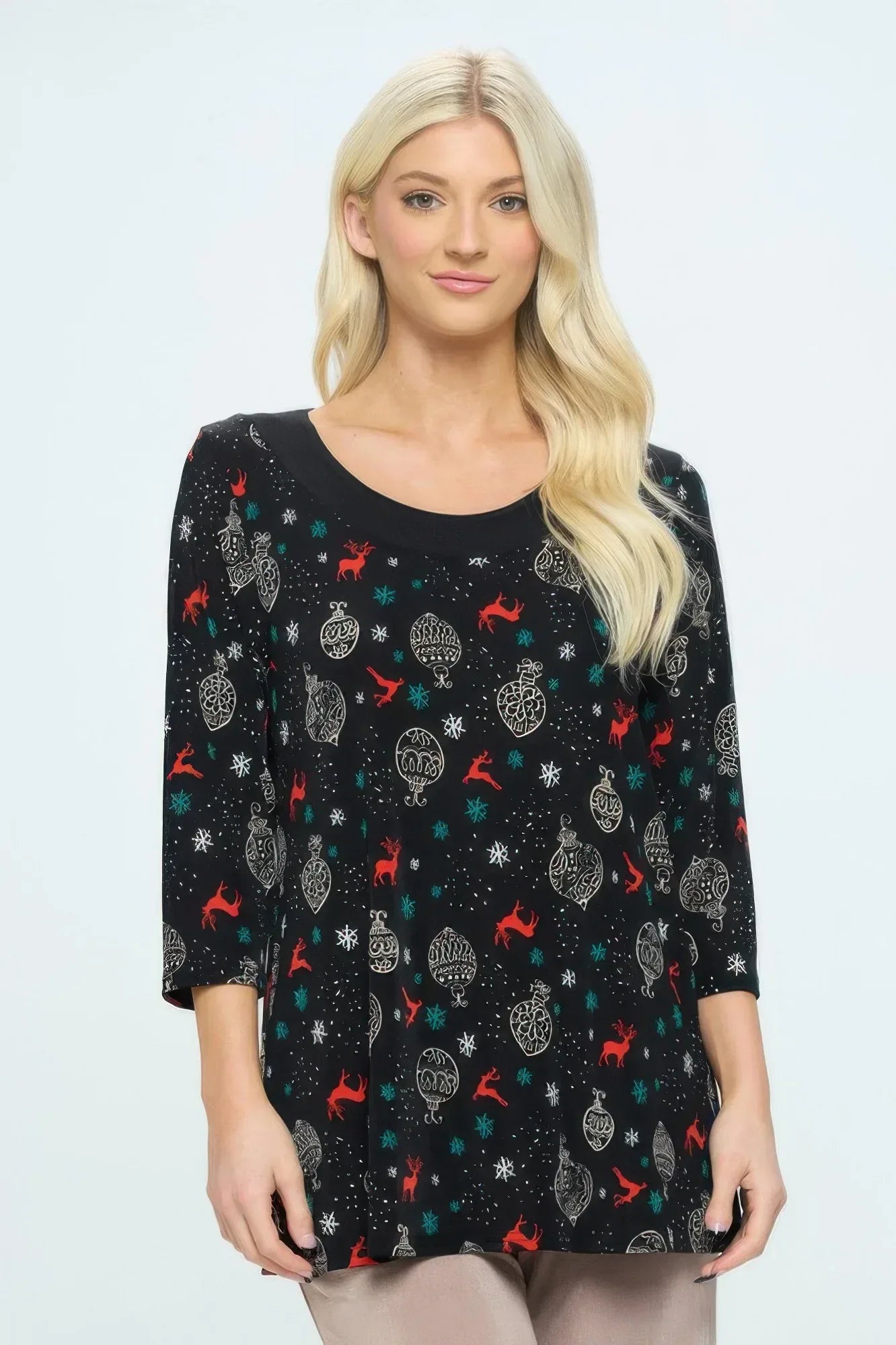 Bns Relaxed Neck Line Contrast Tunic | Mixtshop LLC