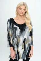Bns Relaxed Neck Line Contrast Tunic | Mixtshop LLC