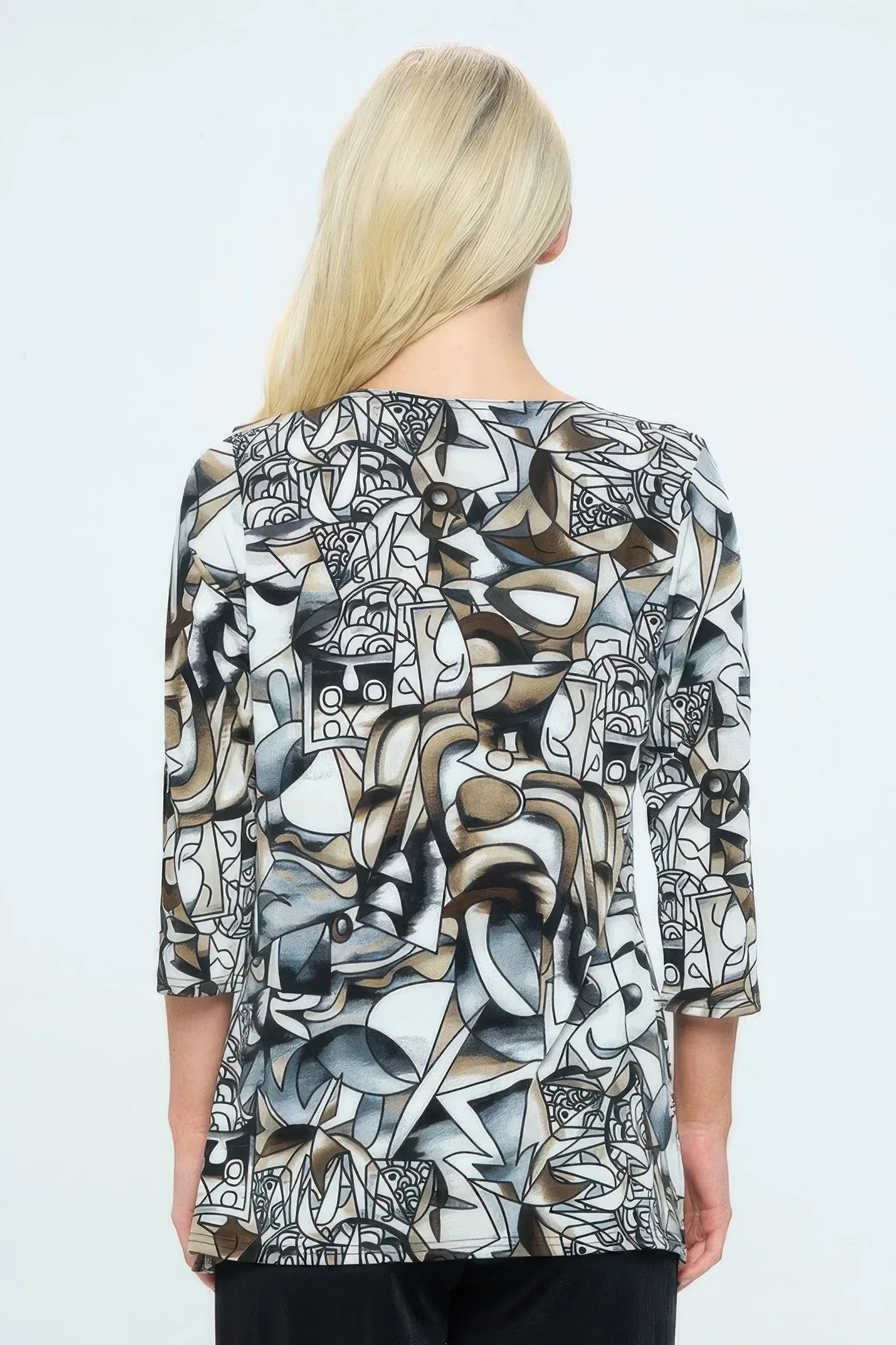 Bns Relaxed Neck Line Contrast Tunic | Mixtshop LLC