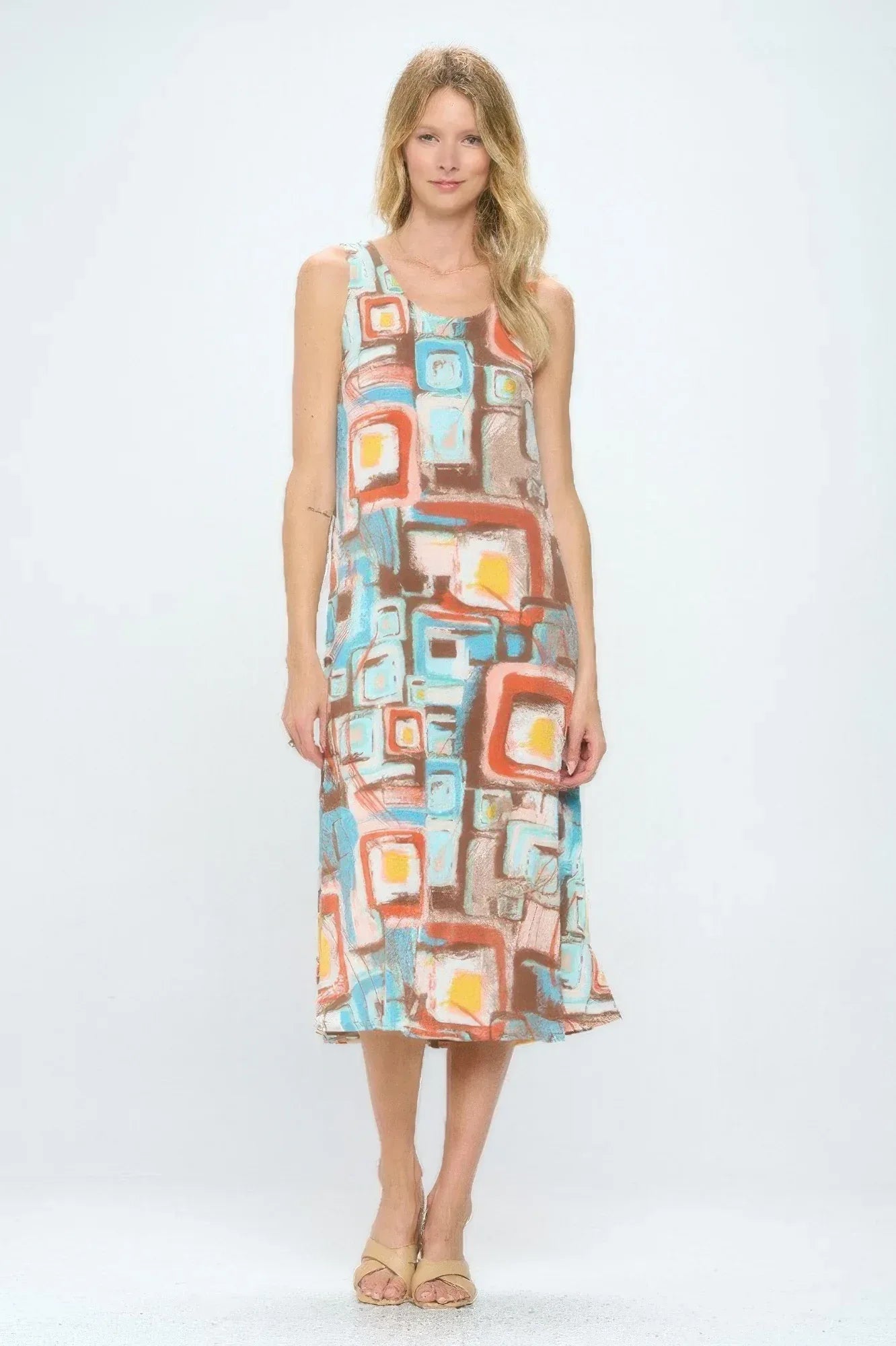Short Sleeve And Soft Round-neckline Long Dress | Mixtshop LLC Main image