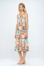 Short Sleeve And Soft Round-neckline Long Dress | Mixtshop LLC