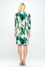 Hit Notch Neck Quarter Sleeve Dress | Mixtshop LLC