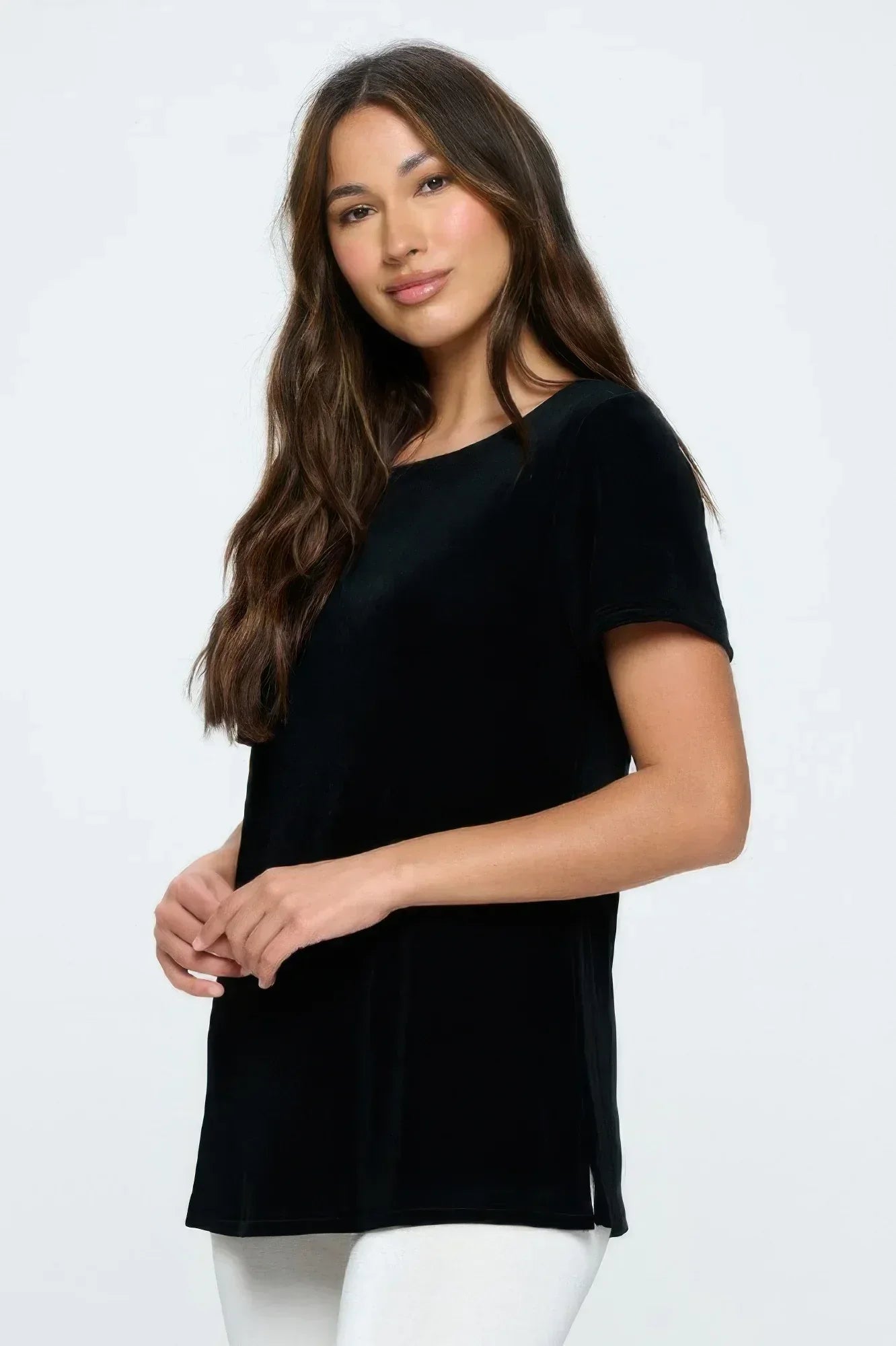 Ay Boat Nk Short Sl Top | Mixtshop LLC Main image
