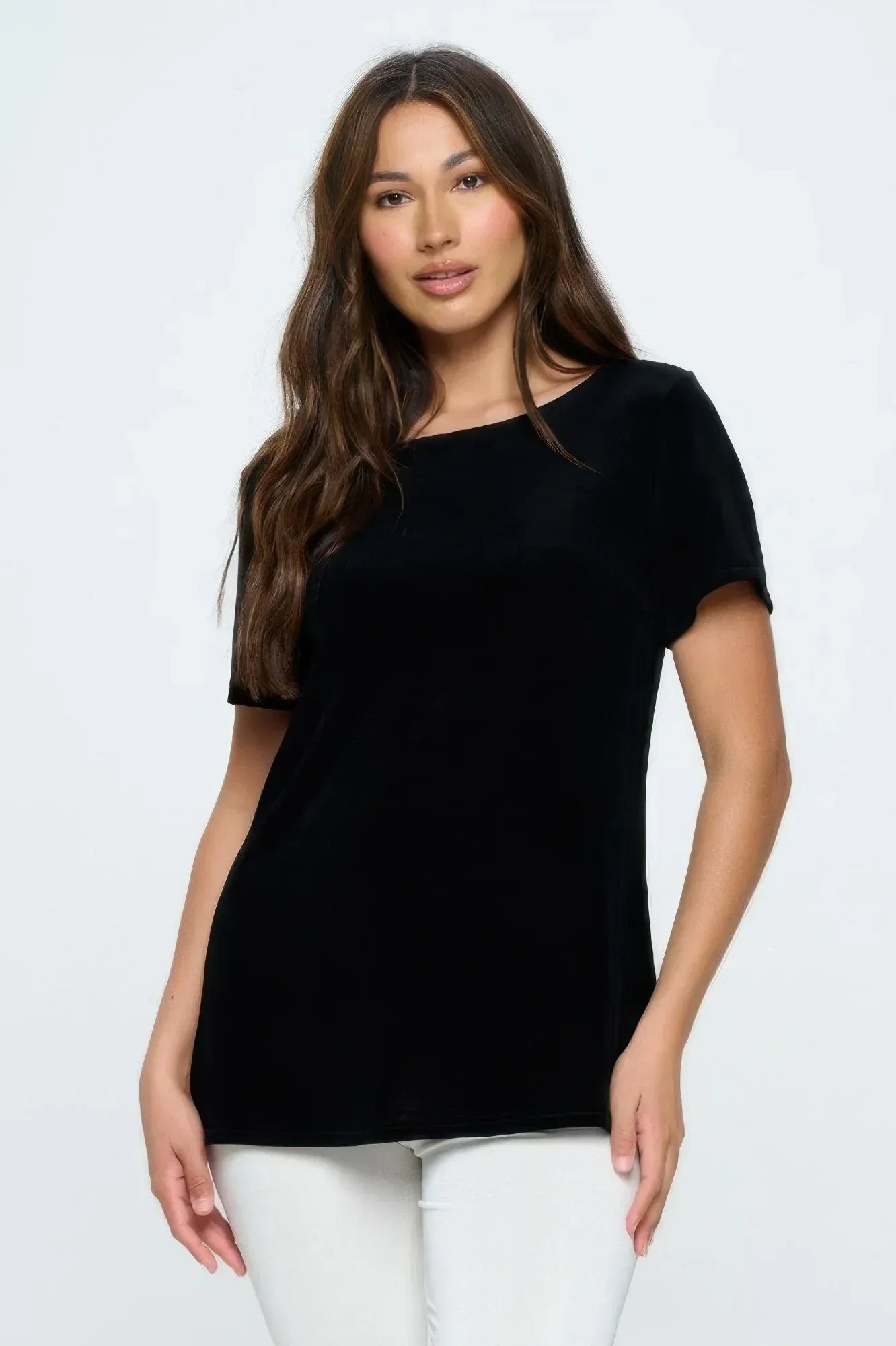 Ay Boat Nk Short Sl Top Secondary image