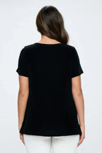 Ay Boat Nk Short Sl Top | Mixtshop LLC
