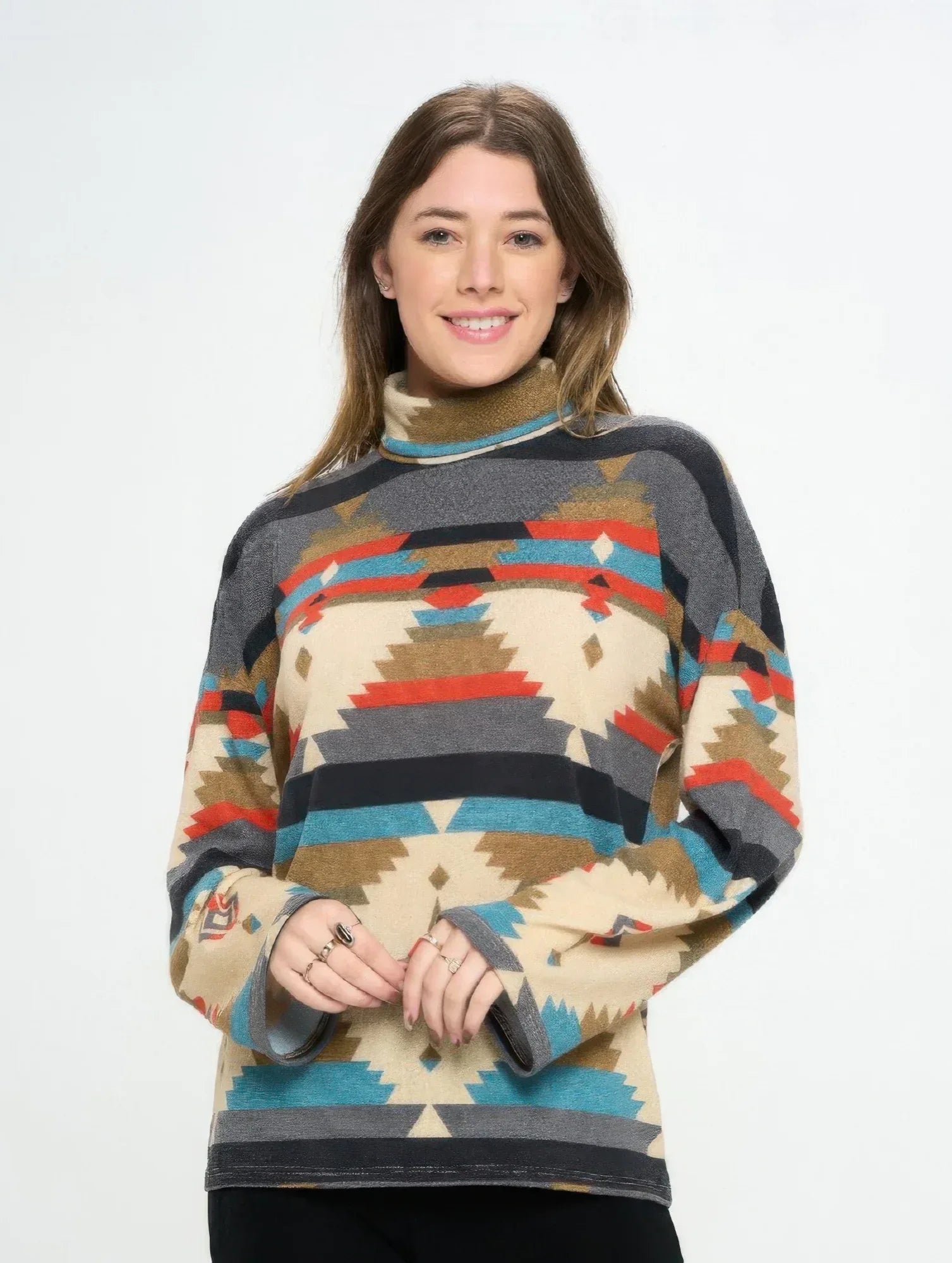Mir Wide Sleeve Mock Nk Top | Mixtshop LLC