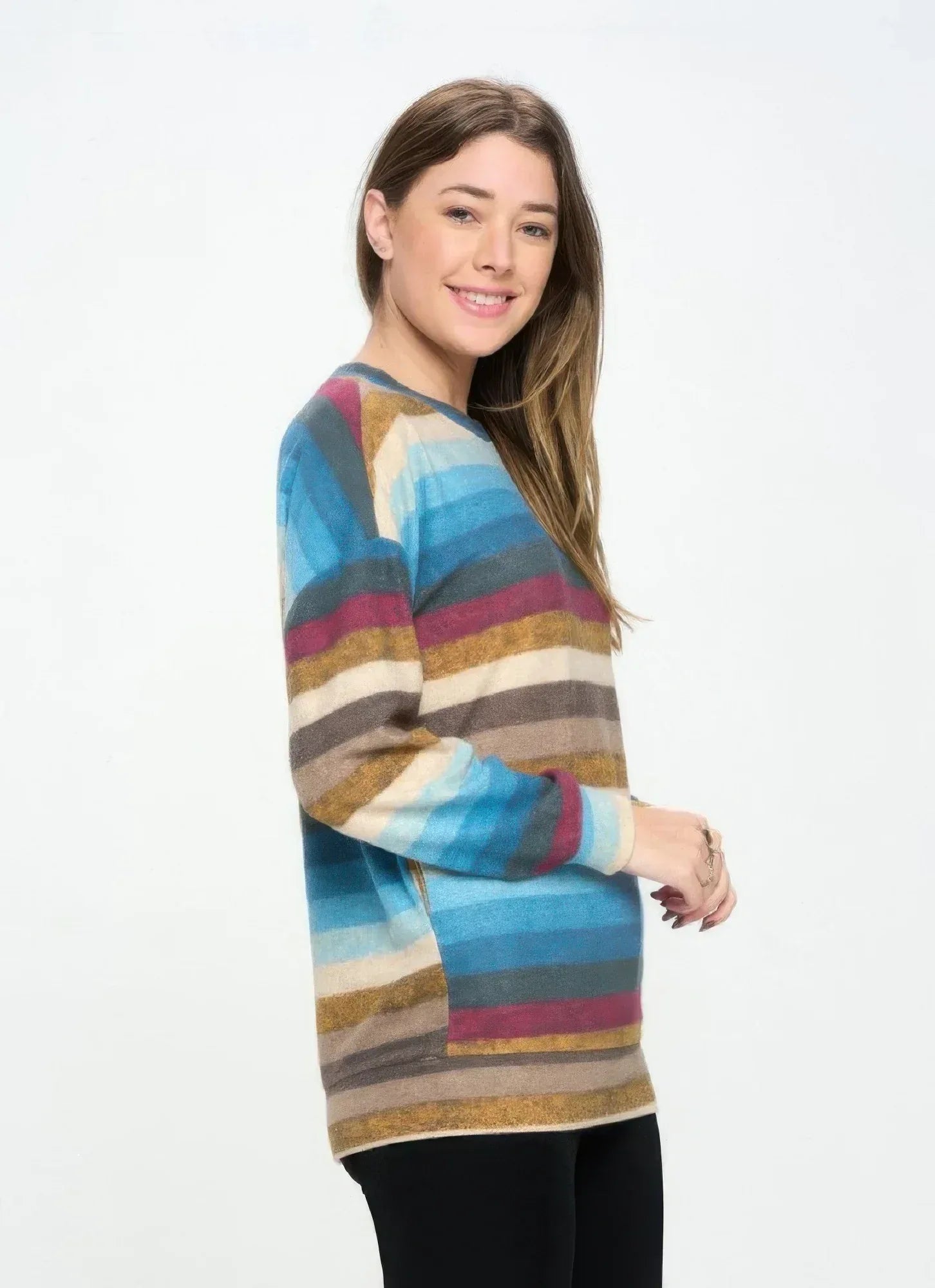 Terry Brushed Round Nk Long Sleeve W/ Pocket Top | Mixtshop LLC