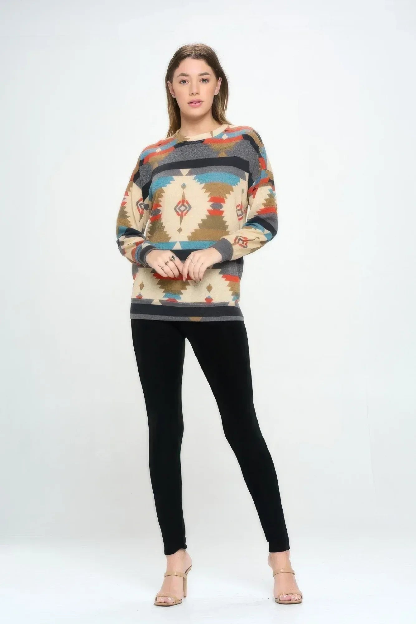 Mir Round Nk Long Sleeve W/ Pocket Top | Mixtshop LLC Main image