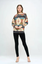 Mir Round Nk Long Sleeve W/ Pocket Top | Mixtshop LLC