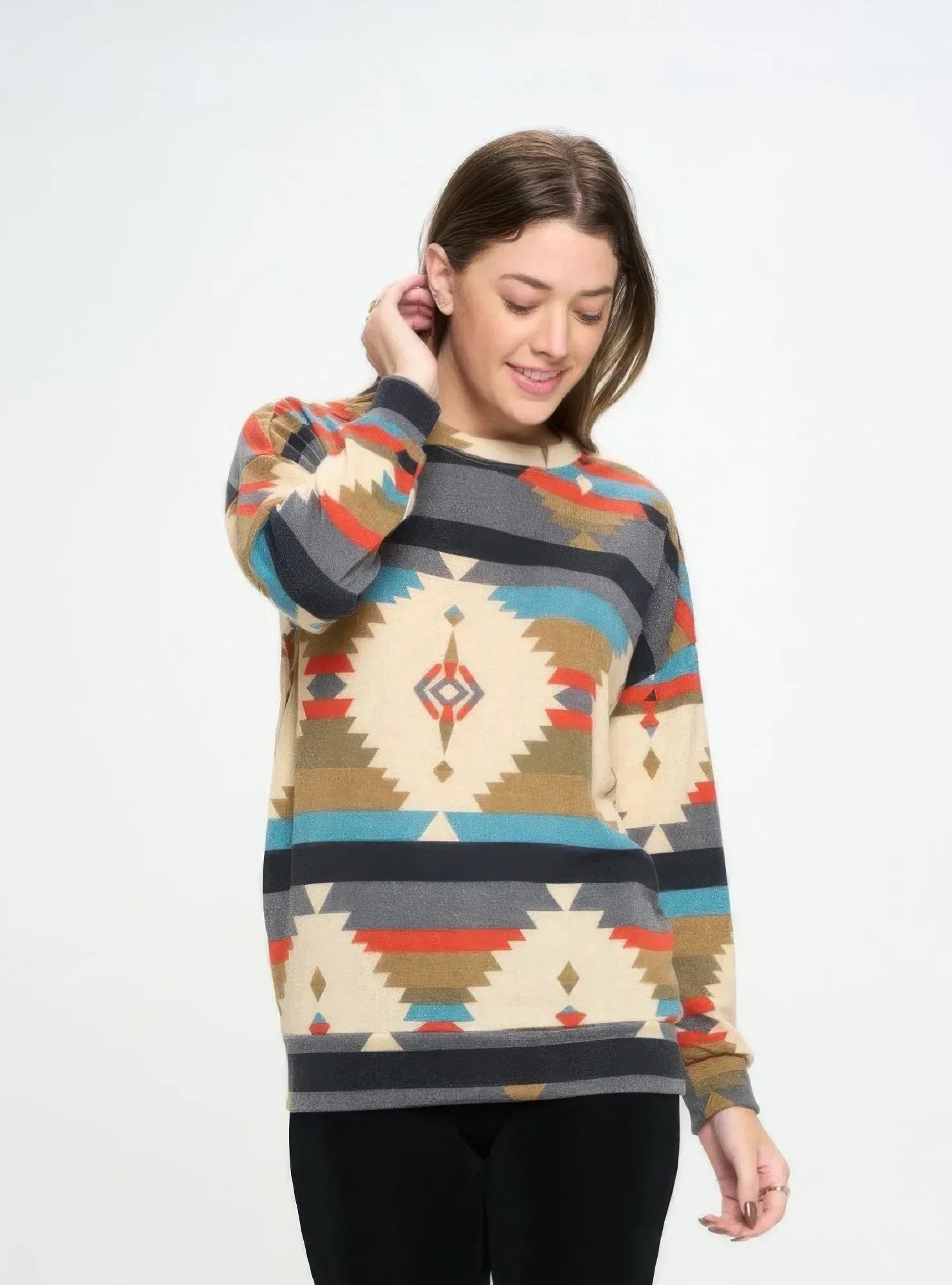 Mir Round Nk Long Sleeve W/ Pocket Top | Mixtshop LLC