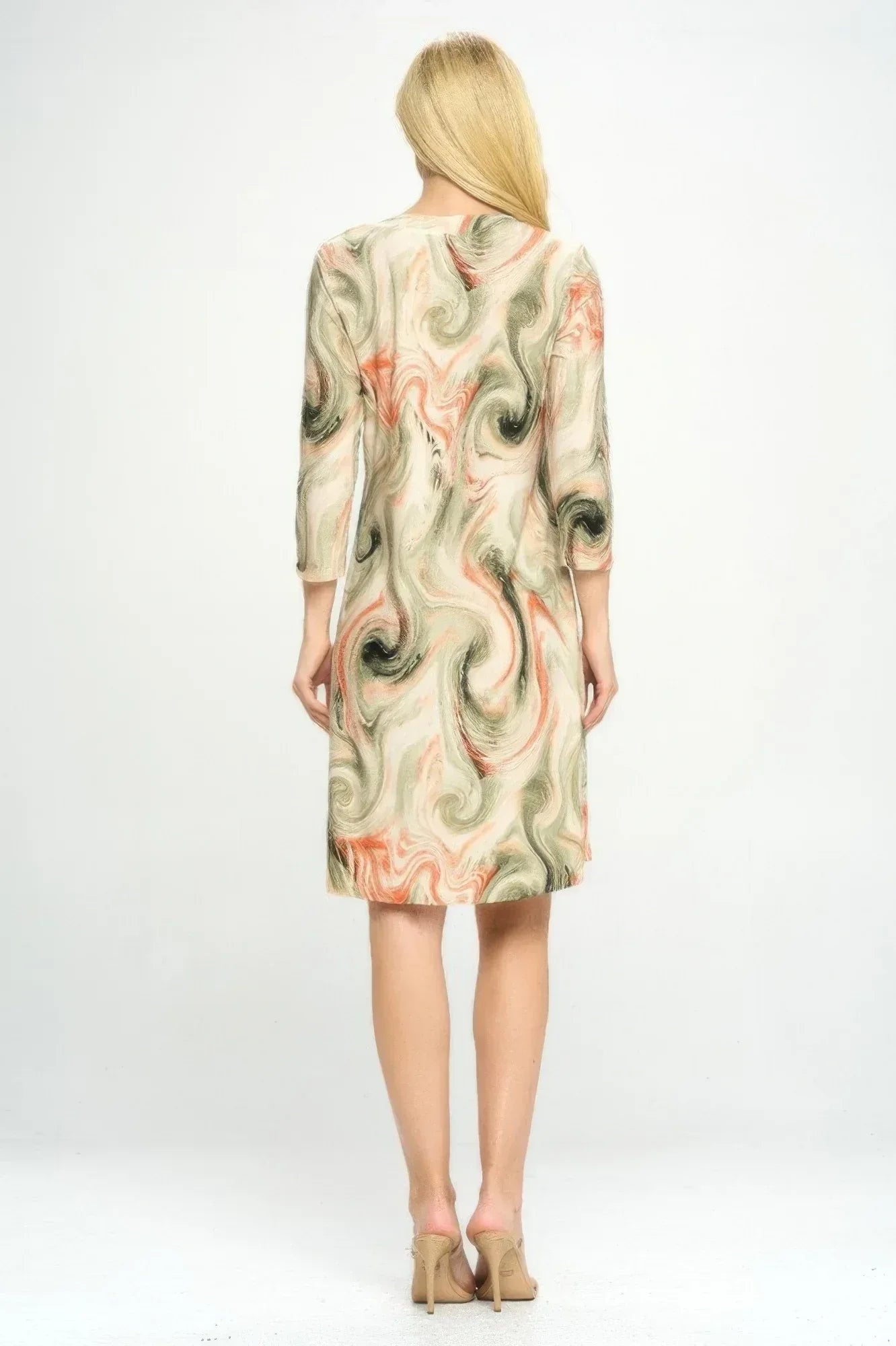Hit Notch Neck Quarter Sleeve Dress | Mixtshop LLC