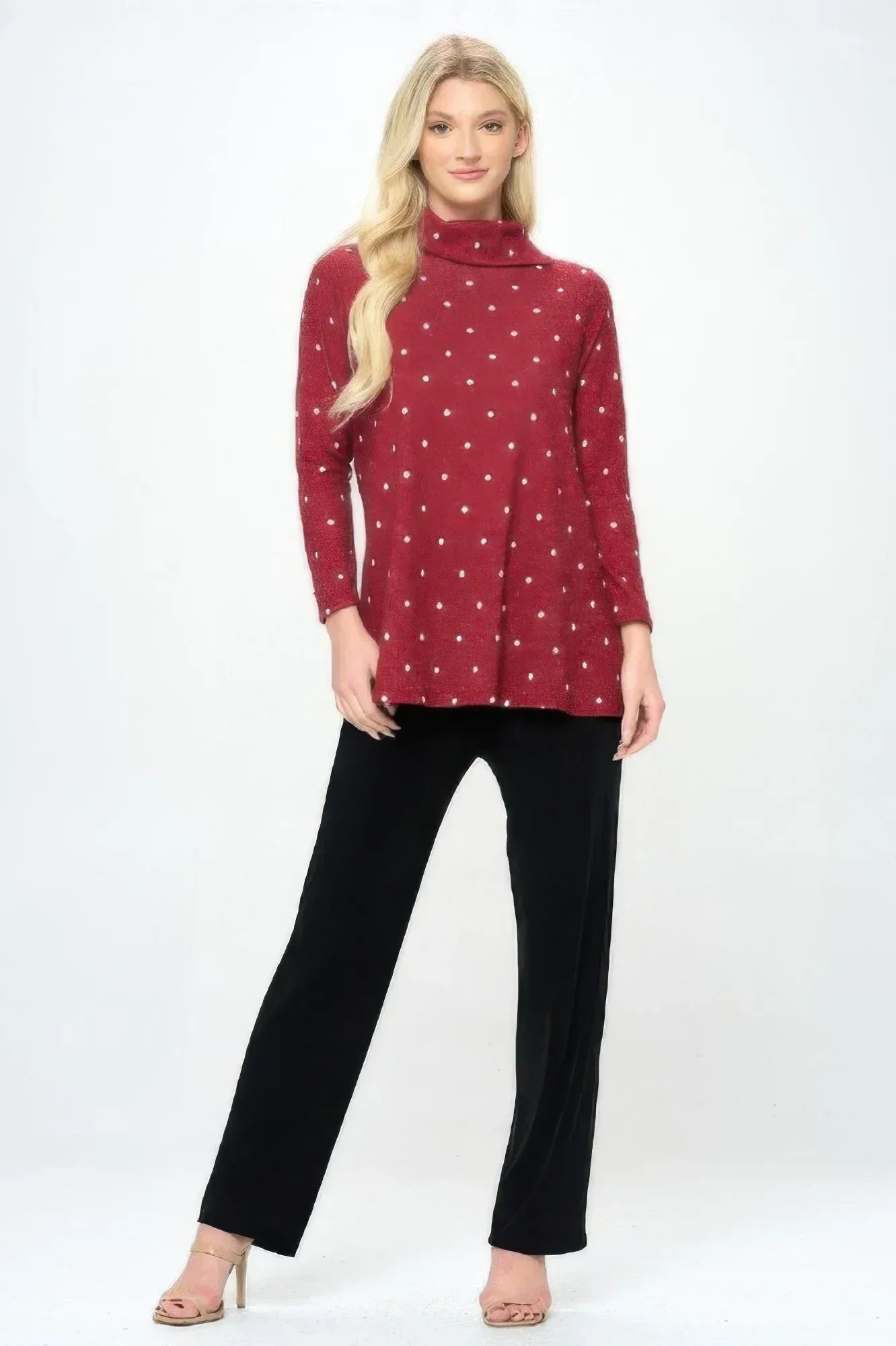 Mir Split Mock Neck Top Secondary image