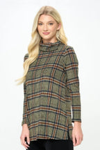 Mir Split Mock Neck Top | Mixtshop LLC