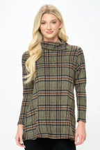 Mir Split Mock Neck Top | Mixtshop LLC