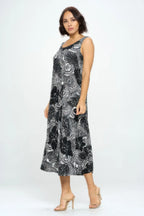 Bns Print Long Tank Dress | Mixtshop LLC