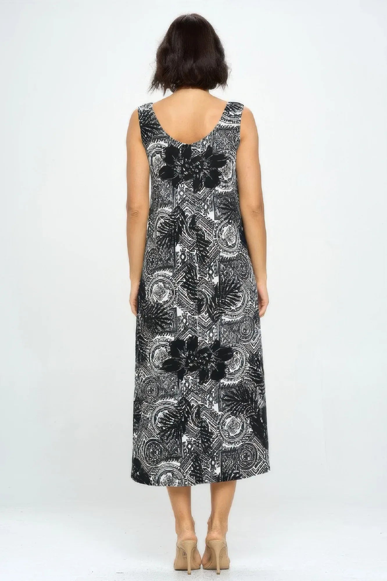 Bns Print Long Tank Dress | Mixtshop LLC
