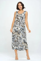 Bns Print Long Tank Dress | Mixtshop LLC