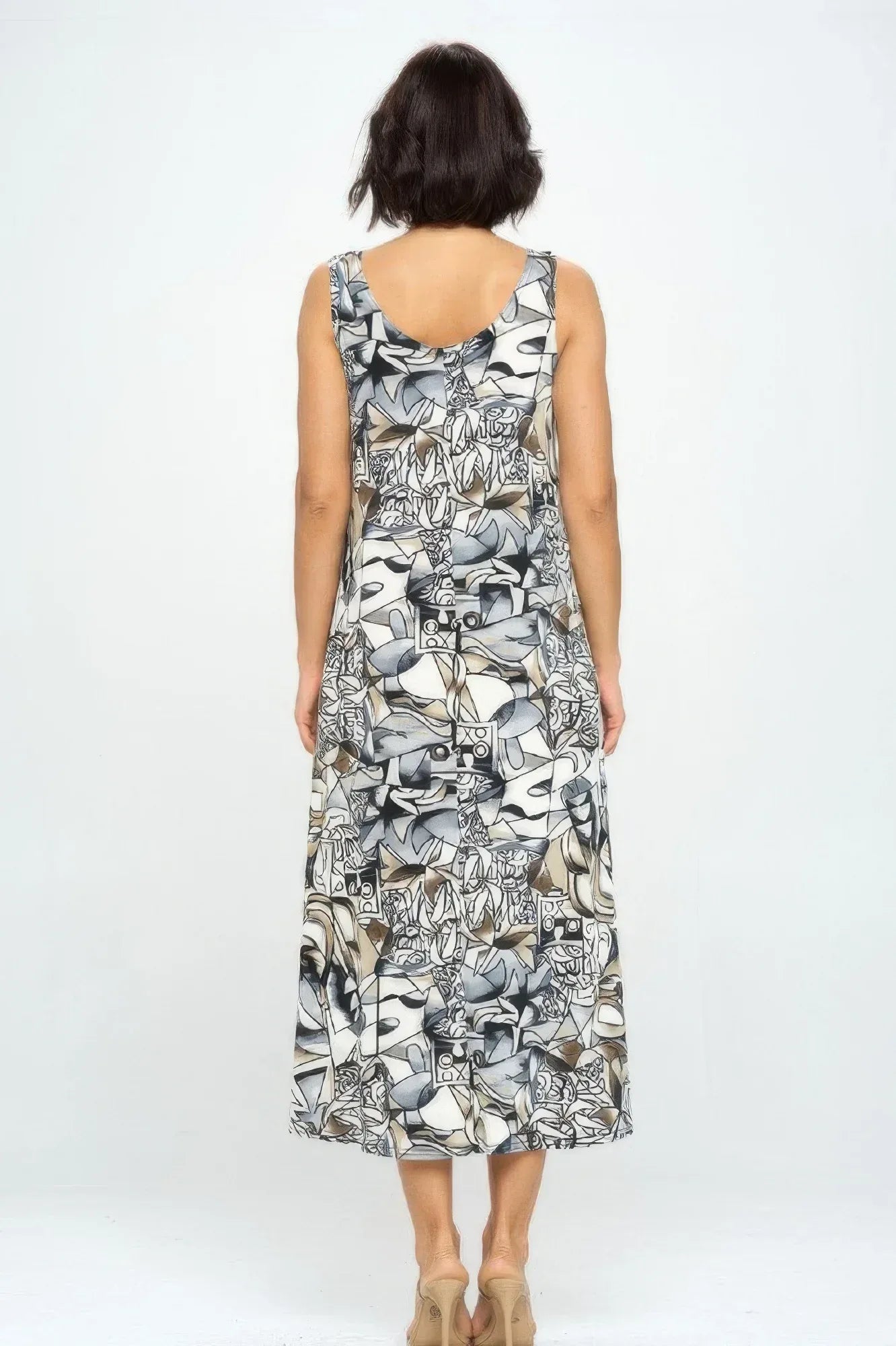 Bns Print Long Tank Dress | Mixtshop LLC