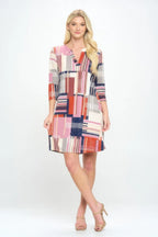 Hit Notch Neck Quarter Sleeve Dress | Mixtshop LLC