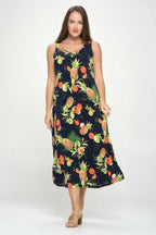 Tropical Print Stretchy Maxi Dress | Mixtshop LLC