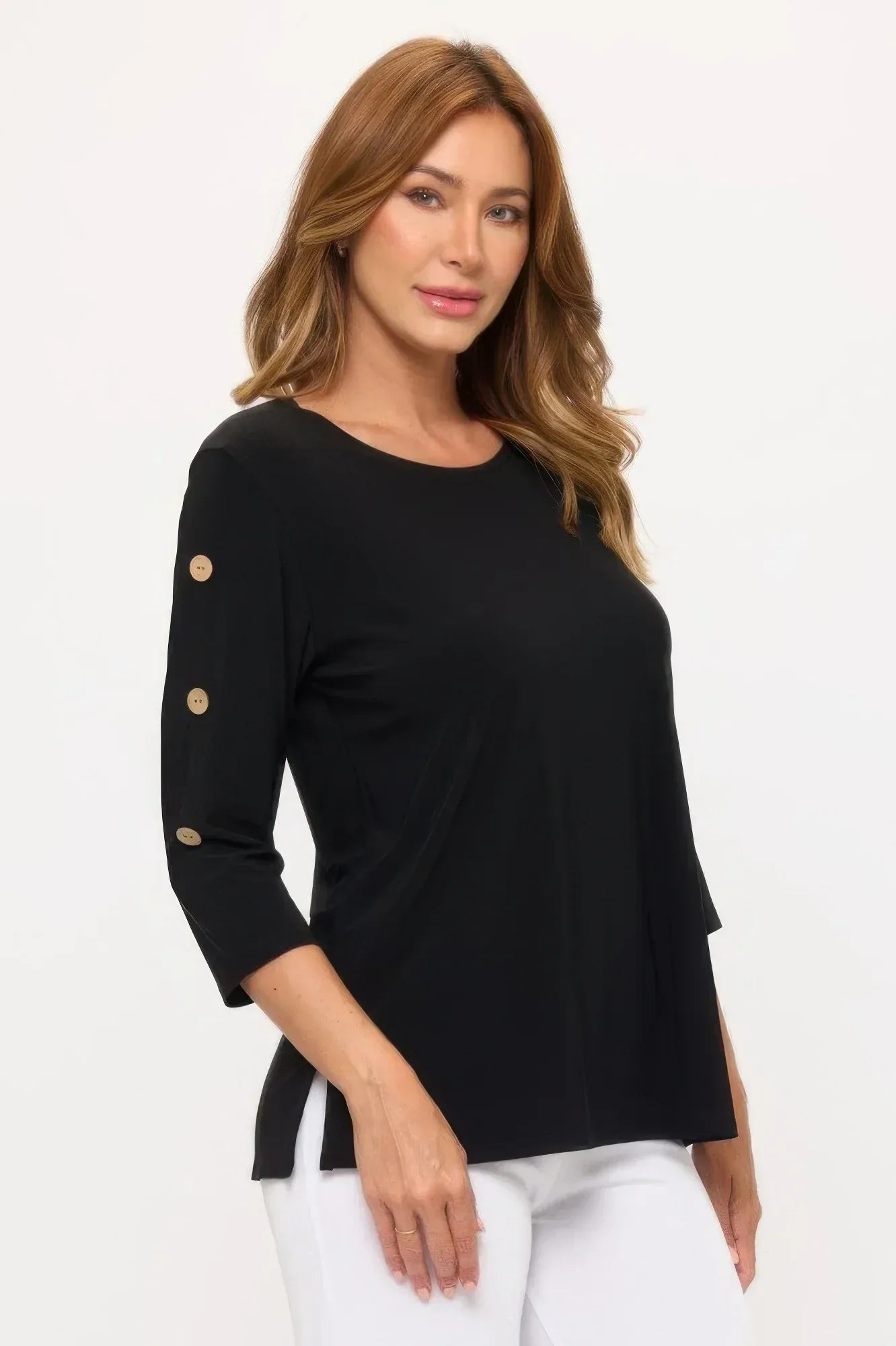 Hit Side Button Sleeve Top | Mixtshop LLC